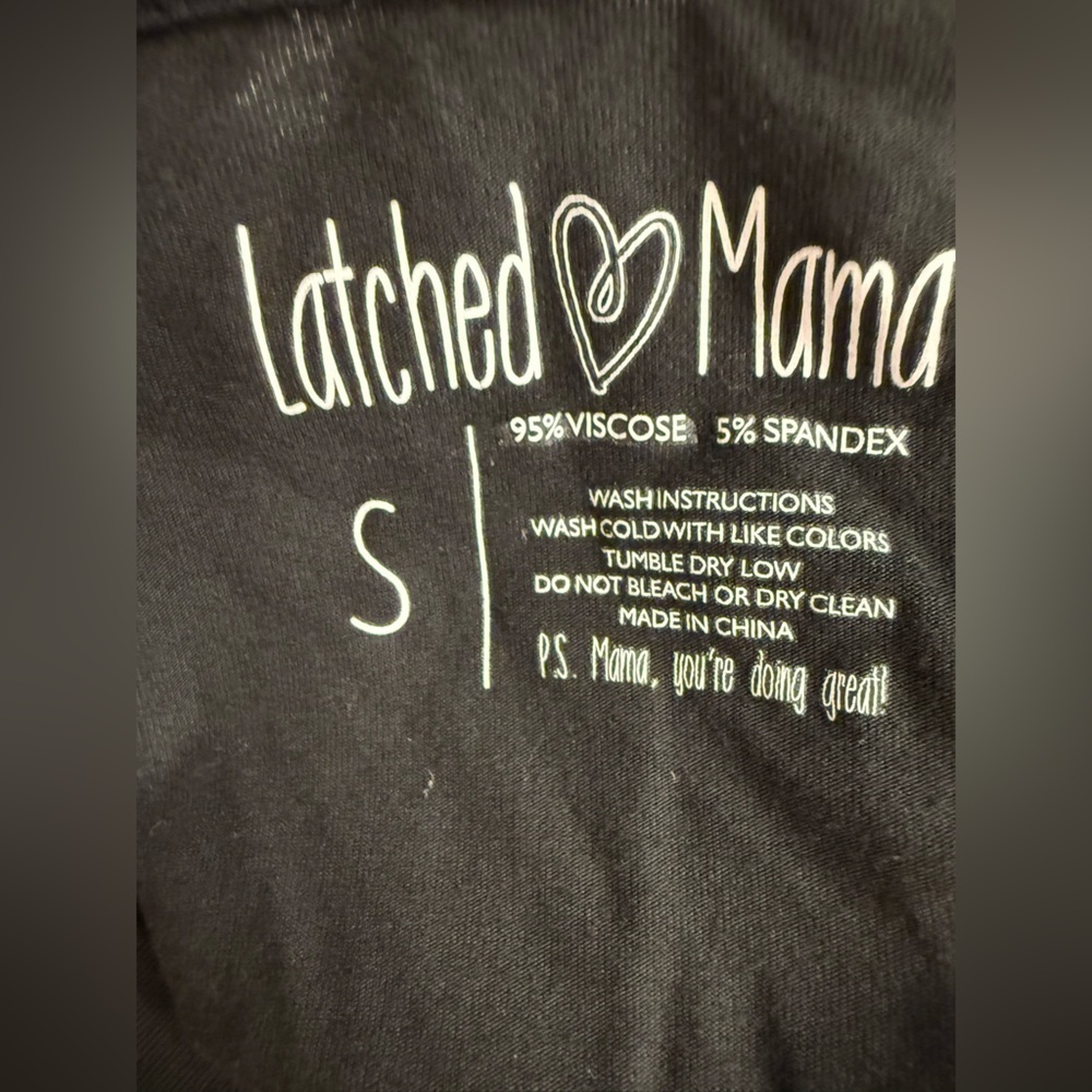 Latched Mama Maternity Pregnancy Postpartum Nursing Dress Size Small Black - Picture 3 of 5
